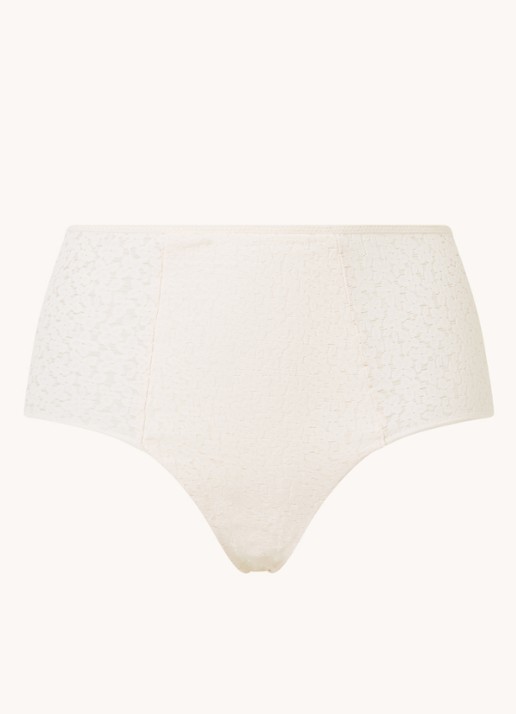 Chantelle High waisted slip met kant - voorkant 5 gebroken wit