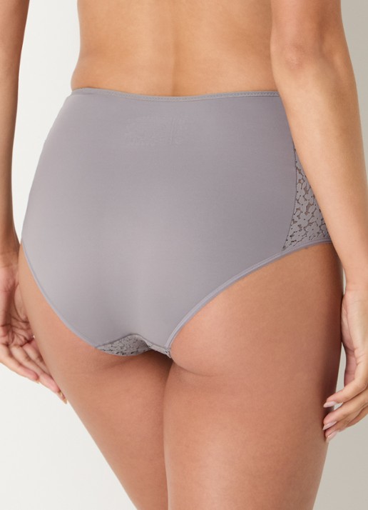 Chantelle High waisted slip met kant - achterkant 5 taupe
