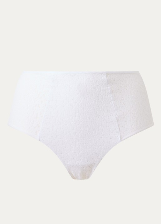 Chantelle High waisted slip met kant - voorkant 4 wit
