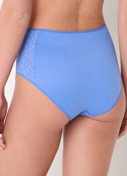 Chantelle High waisted slip met kant - achterkant 5 blauw