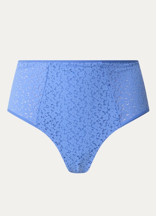 Chantelle High waisted slip met kant - voorkant 3 blauw