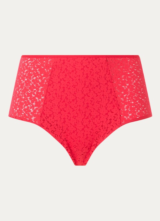 Chantelle High waisted slip met kant - voorkant 4 rood