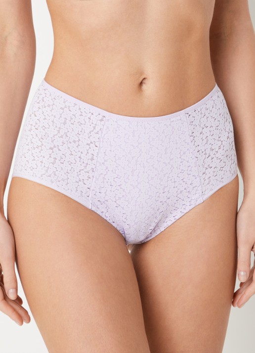 Chantelle High waisted slip met kant - voorkant 3 lichtpaars