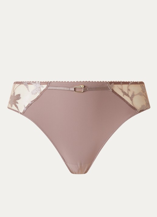 Chantelle Hipster met details van kant - voorkant muscade-0kb