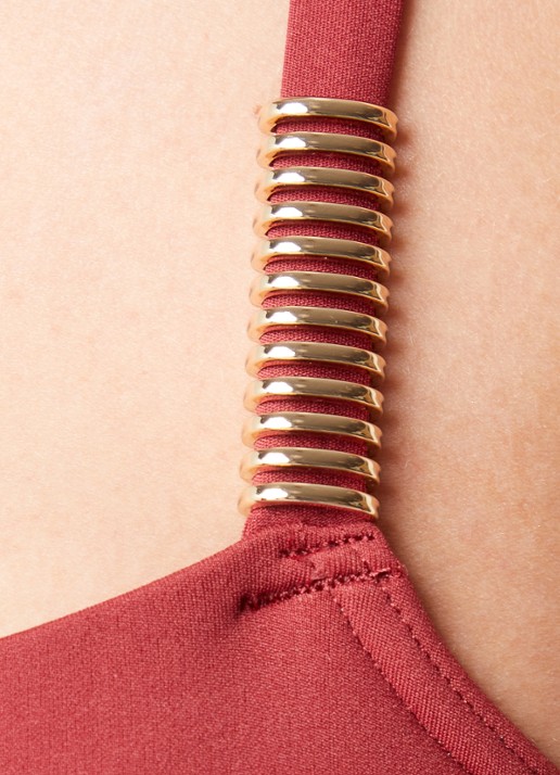 Chantelle Icon voorgevormde bikinitop met beugel - detail 3 donkerrood