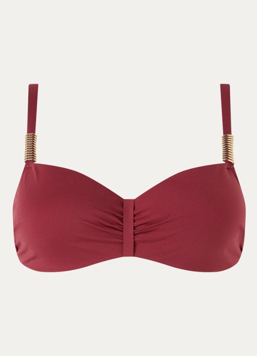 Chantelle Icon voorgevormde bikinitop met beugel - voorkant 5 donkerrood