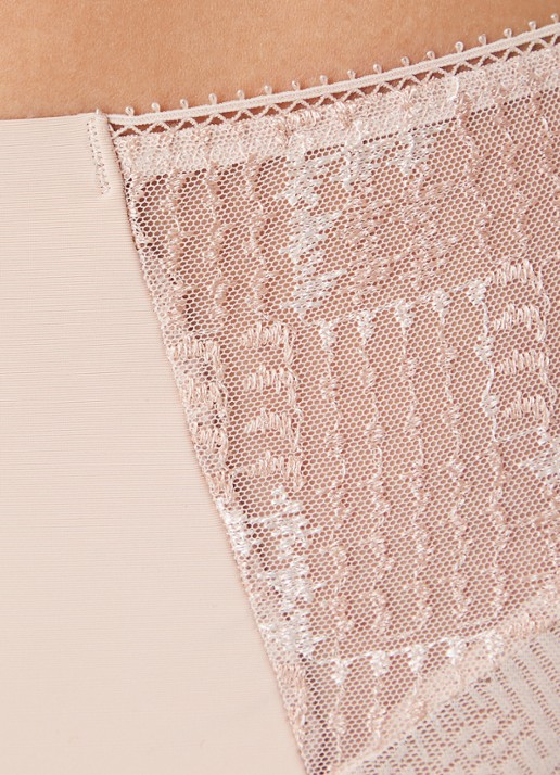Chantelle Intrigue high waisted hipster met borduring - detail 4 lichtroze