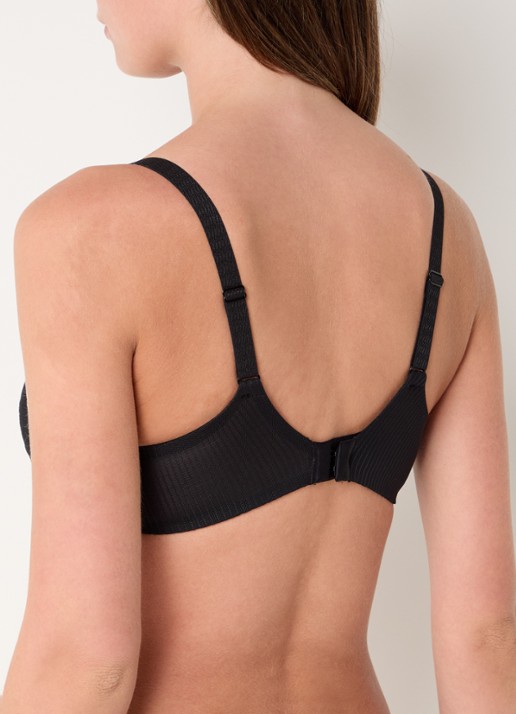 Chantelle Legend voorgevormde beugel bh met overlay van mesh - achterkant zwart