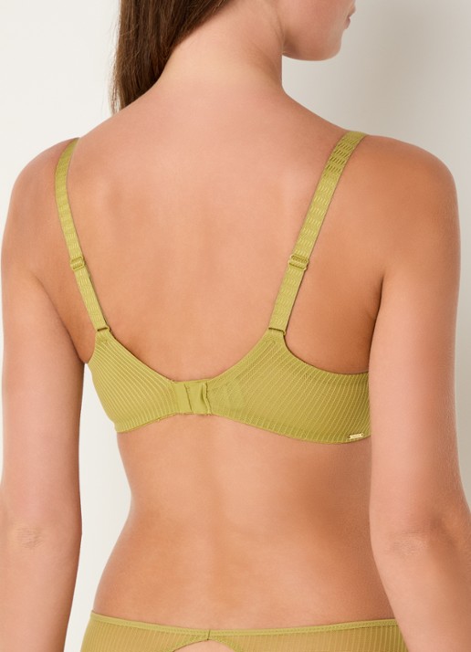 Chantelle Legend voorgevormde beugel bh met overlay van mesh - achterkant 5 groen