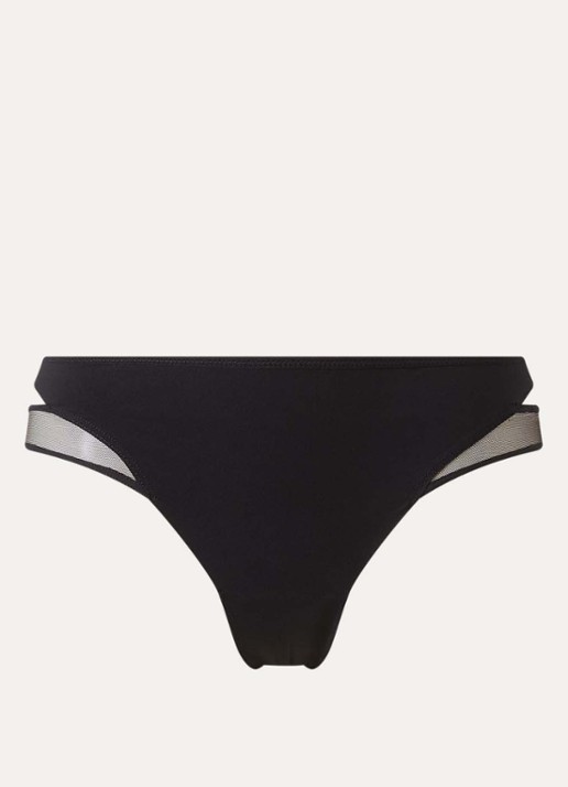 Chantelle Li tanga met mesh - voorkant 2 zwart