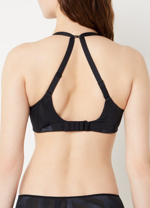 Chantelle Li voorgevormde beugel bh met overlay van mesh - detail 4 zwart