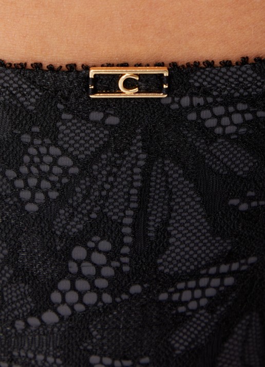 Chantelle Muse shorty van kant - detail 2 zwart