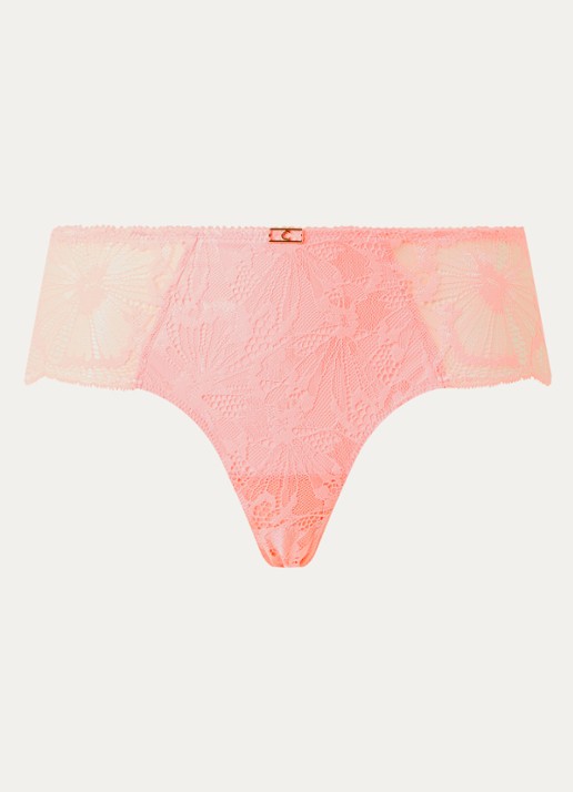 Chantelle Muse shorty van kant - voorkant zalmroze