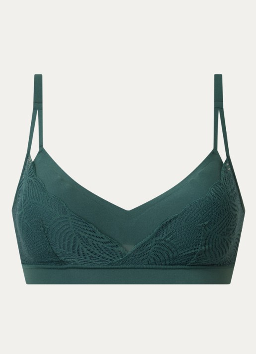 Chantelle Naadloze bralette met uitneembare vulling - voorkant groen
