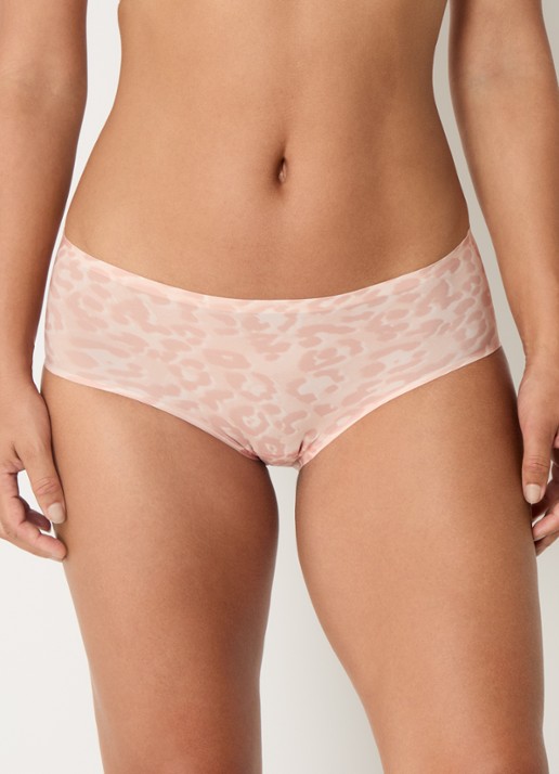 Chantelle Naadloze hipster met panterprint - voorkant 2 abrikoos
