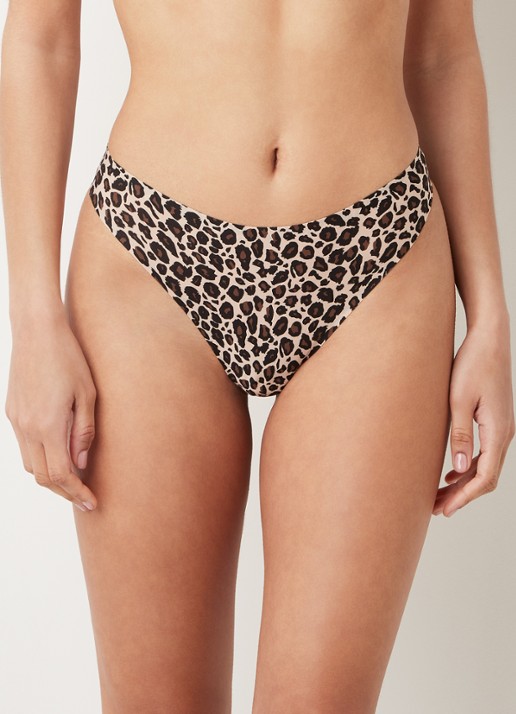 Chantelle Naadloze string met panterprint