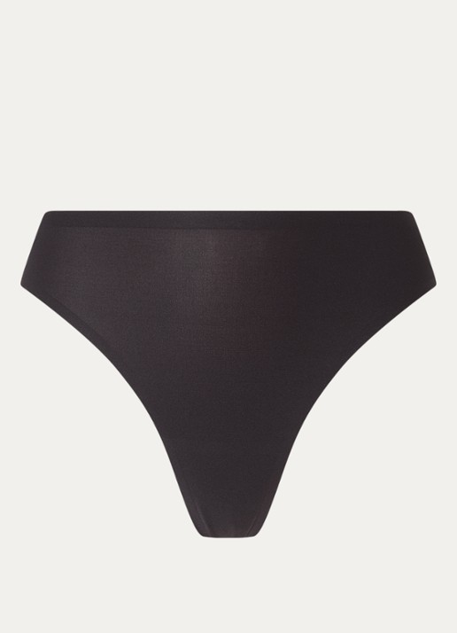 Chantelle Naadloze tanga met kant - voorkant 4 zwart