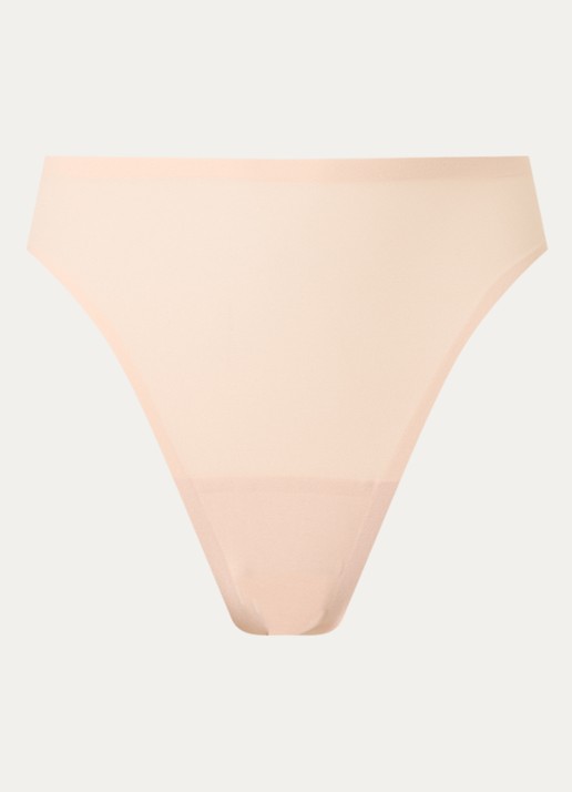 Chantelle Naadloze tanga met kant - voorkant 2 beige