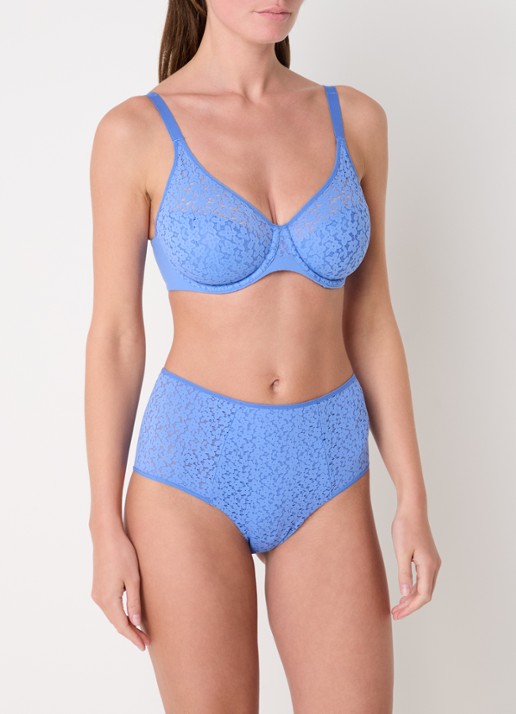 Chantelle Norah beugel bh van kant - voorkant 5 blauw