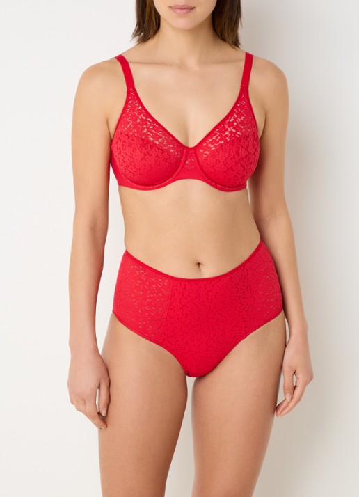 Chantelle Norah beugel bh van kant - voorkant 2 rood