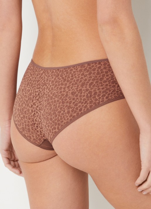 Chantelle Norah shorty met kant - achterkant bruin