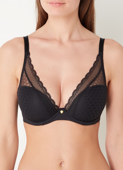 Chantelle Norah voorgevormde beugel bh met mesh - detail 6 zwart