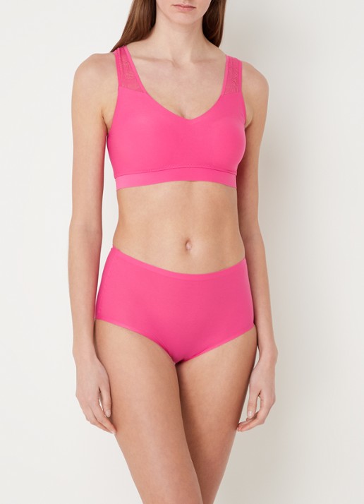 Chantelle One-size-fits-all high waisted naadloze slip - voorkant 5 fuchsia