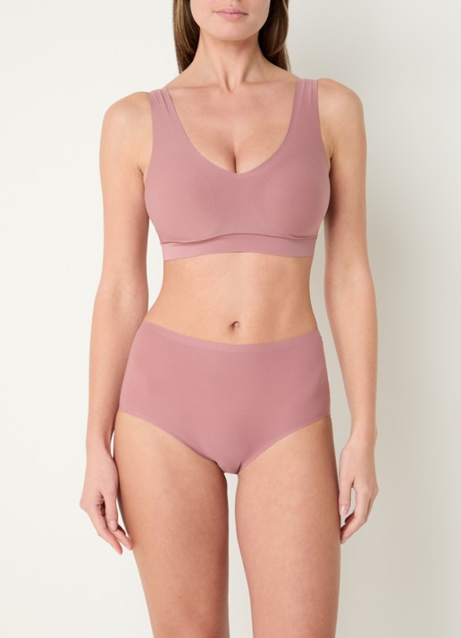 Chantelle One-size-fits-all high waisted naadloze slip - voorkant 2 koraalroze