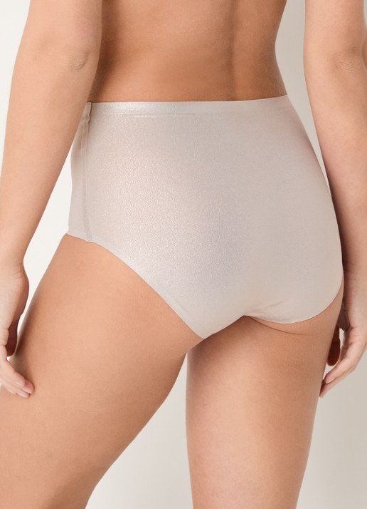 Chantelle One-size-fits-all naadloze high waisted slip met metallic finish - achterkant 3 roségoud