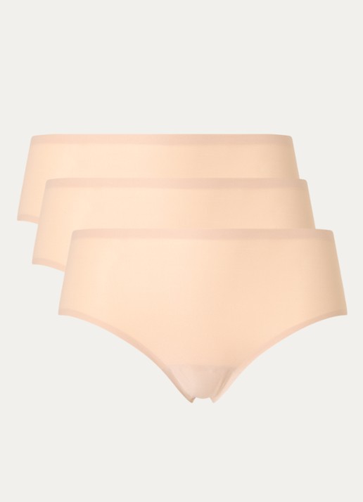 Chantelle One-size-fits-all naadloze hipster in 3-pack - voorkant beige