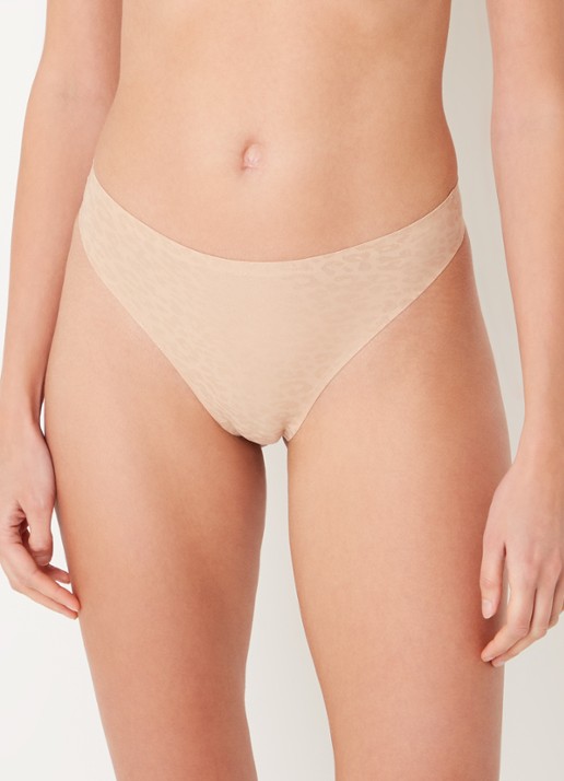 Chantelle One-size-fits-all naadloze string met glanzende finish - detail lichtgrijs