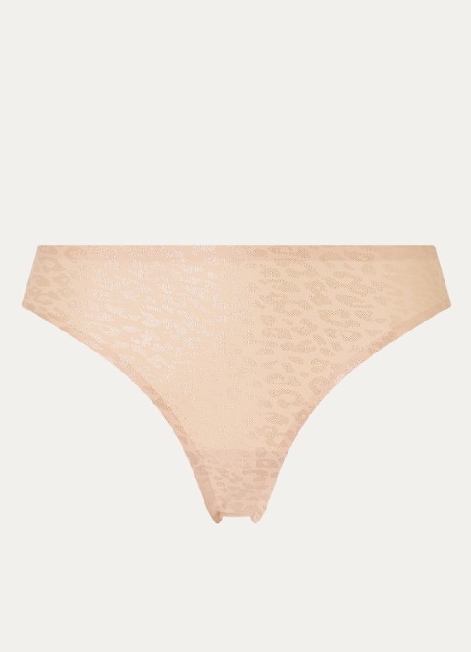 Chantelle One-size-fits-all naadloze string met glanzende finish - voorkant 4 lichtgrijs