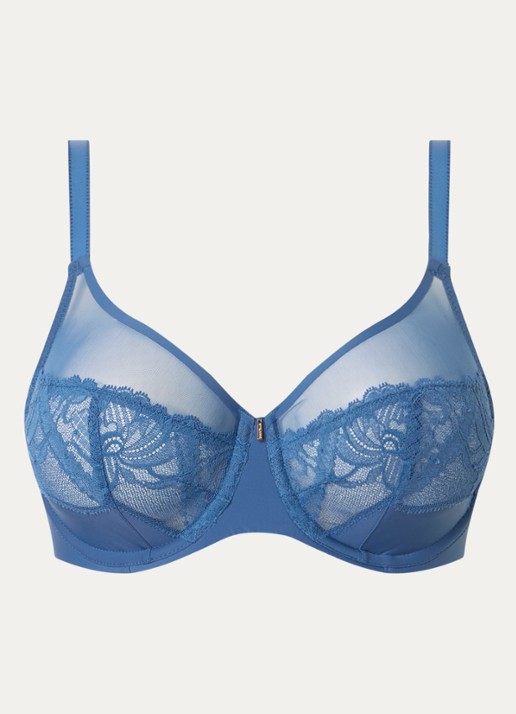 Chantelle Orangerie Dream beugel bh met kant - voorkant 3 blauw