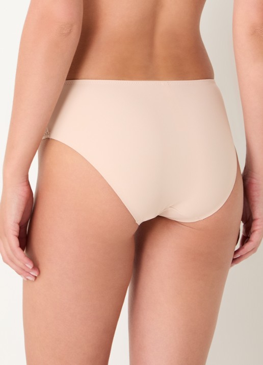 Chantelle Origins high waisted naadloze slip met kant - achterkant 5 beige