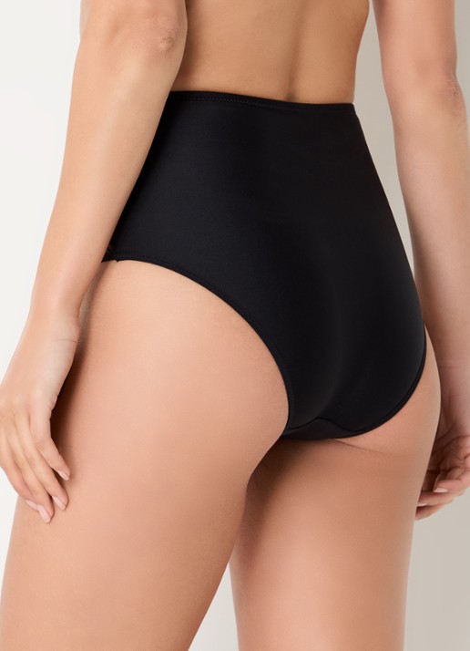 Chantelle Play high waisted slip met kant - achterkant 4 zwart