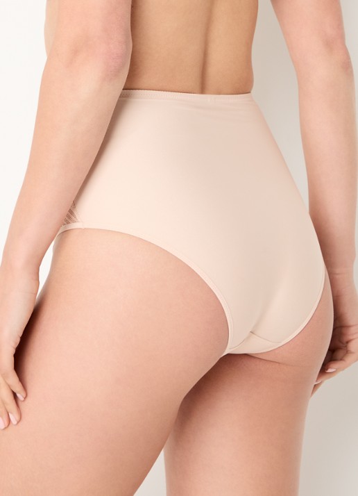 Chantelle Play high waisted slip met kant - achterkant 4 lichtroze