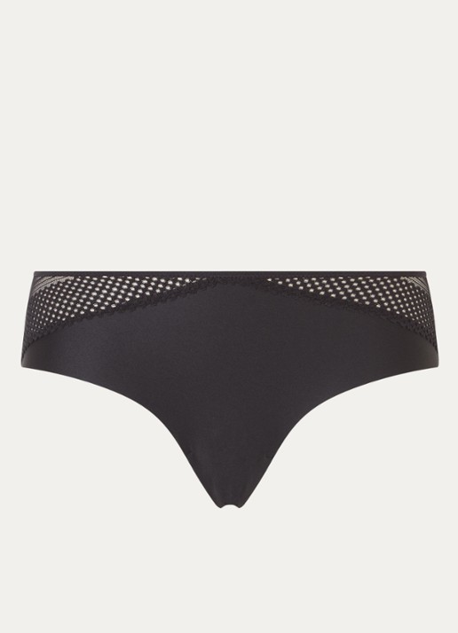 Chantelle Play hipster met kant - voorkant 3 zwart