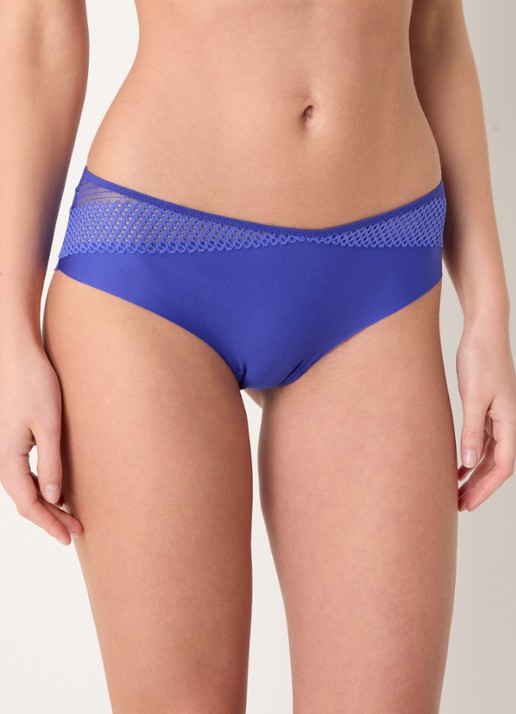 Chantelle Play hipster met kant - detail 3 kobaltblauw