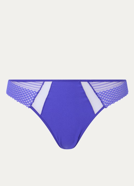 Chantelle Play tanga met kant - voorkant 3 paars