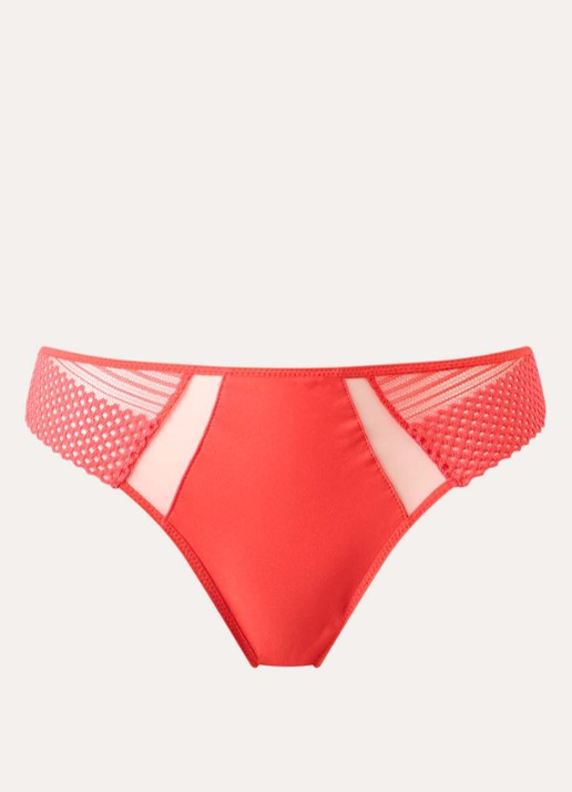 Chantelle Play tanga met kant - voorkant 4 rood