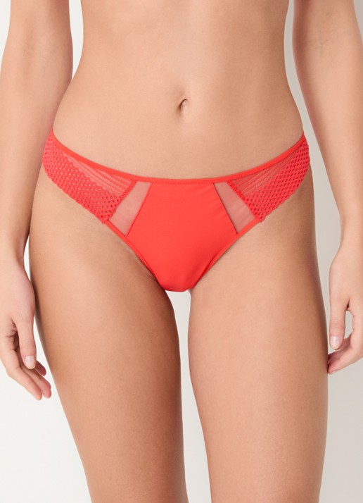Chantelle Play tanga met kant - voorkant 5 rood