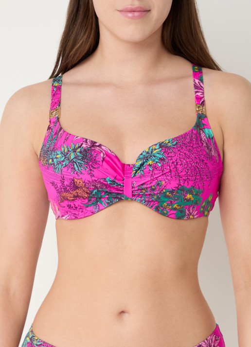 Chantelle Sauvage bikinitop met beugel - detail donkerroze
