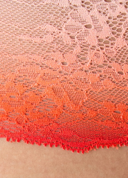 Chantelle Shorty met kant - detail 2 orange
