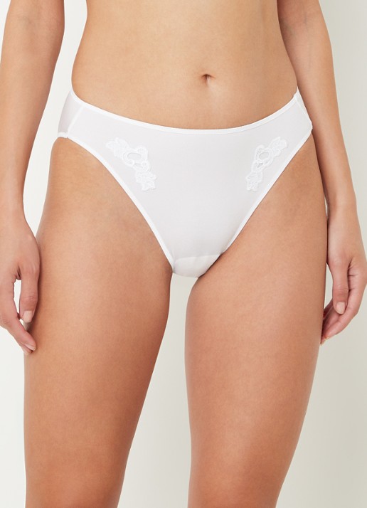 Chantelle Slip met borduring - detail wit