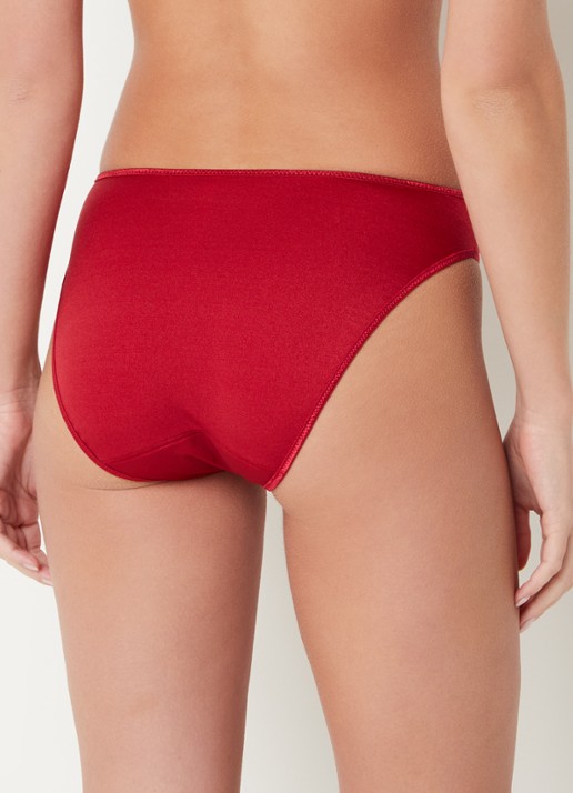Chantelle Slip met borduring - achterkant 5 rood