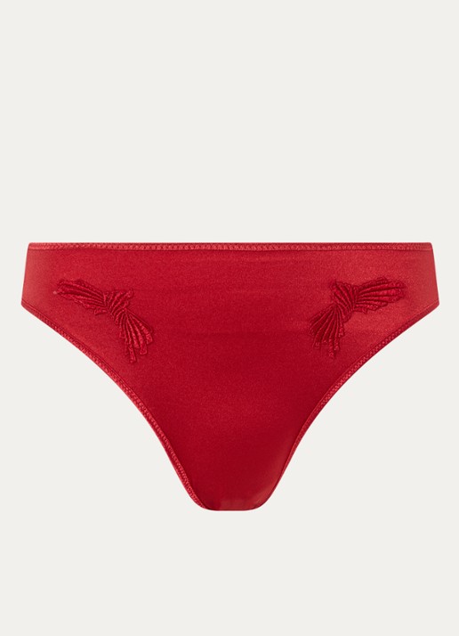 Chantelle Slip met borduring - voorkant rood