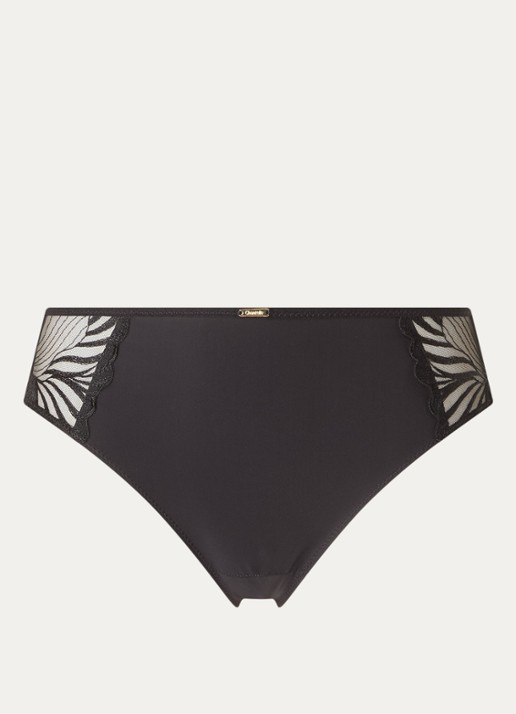 Chantelle Slip met borduring - voorkant 4 zwart