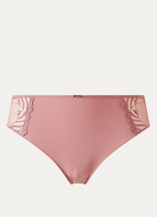 Chantelle Slip met borduring - voorkant oudroze