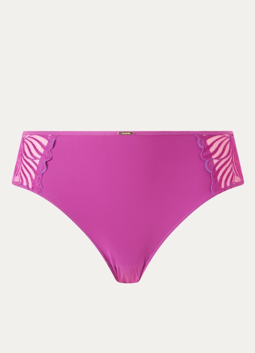 Chantelle Slip met borduring - voorkant fuchsia