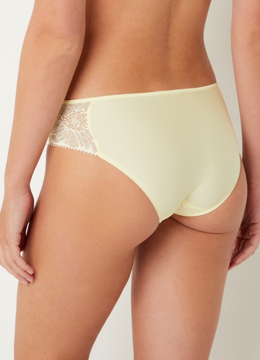 Chantelle Slip met kant - achterkant lichtgeel